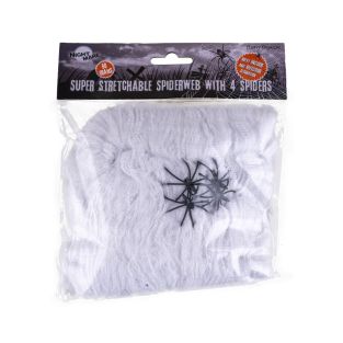 Spinnenweb met 4 spinnen 60 gram