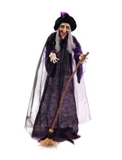 EUROPALMS Halloween Heks licht geluid beweging