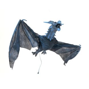 Halloween Flying Dragon, geanimeerd, blauw, 120cm