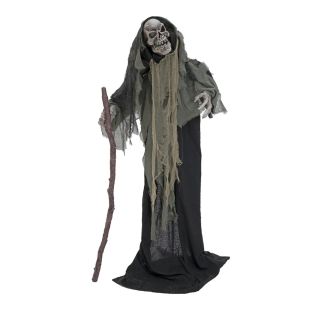Halloween-figuur Wanderer, skelet met wandelstok 160 cm