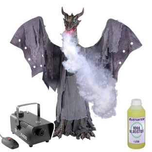 Halloween decoratie draak 187 cm met licht, geluid en beweging