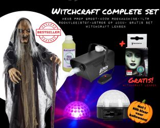 Witchcraft set met verlichting, Rookmachine, rook, heks en lenzen