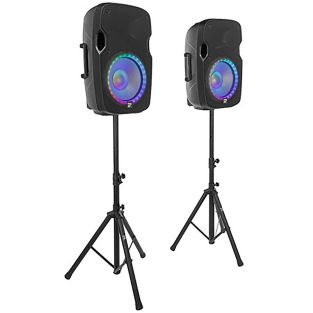 Boomtone DJ PS212A Bluetooth speaker set 2x 250W RMS + statieven