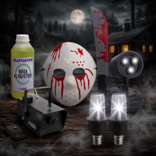 7-delige Halloween Set Friday 13th – Jason Horror Set met rook & lichteffecten