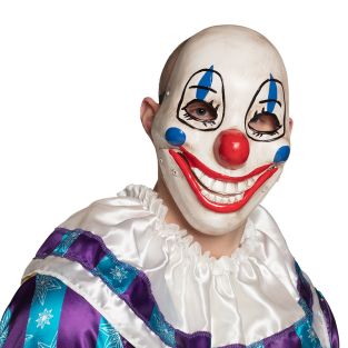 Gezichtsmasker Scary clown met beweegbare kaak