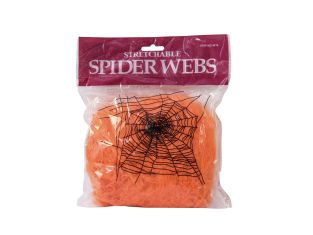 Halloween spinnenweb oranje 20g