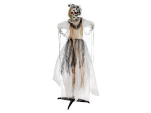 EUROPALMS Halloween decoratie Bruid 170 cm licht geluid en beweging