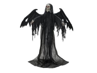 EUROPALMS Halloween Black Angel 175x100x66cm licht geluid beweging