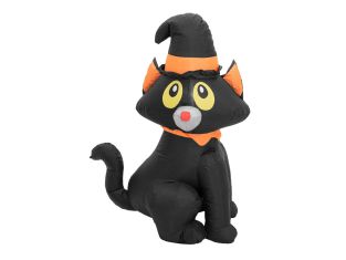 EUROPALMS Halloween Opblaasbaar Figuur Zwarte Kat 122cm