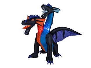EUROPALMS Halloween Opblaasfiguur Draak, 208cm