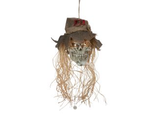 EUROPALMS Halloween Vogelverschrikker Schedel 70cm licht en geluid