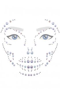 Face jewels White pearl skull