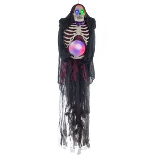 Halloween decoratie Skelet met magische lamp 150 cm