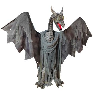 Halloween decoratie draak 187 cm met licht, geluid en beweging