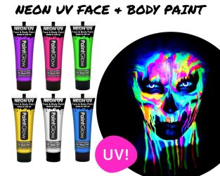 Face & body Paint10 ml neon UV diverse kleuren