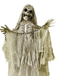 Halloween Decoratie Skelet met kettingen licht geluid en beweging