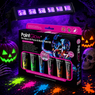 UV Partyset met verlichting en Schmink set