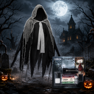 Zombie set met cape en schmink