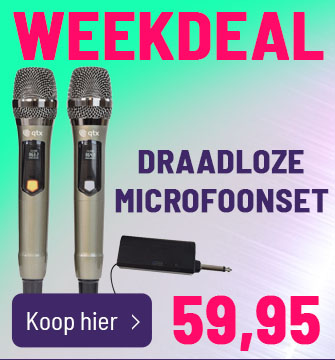 Draadloze microfoonset voor presentatie, zang of karaoke